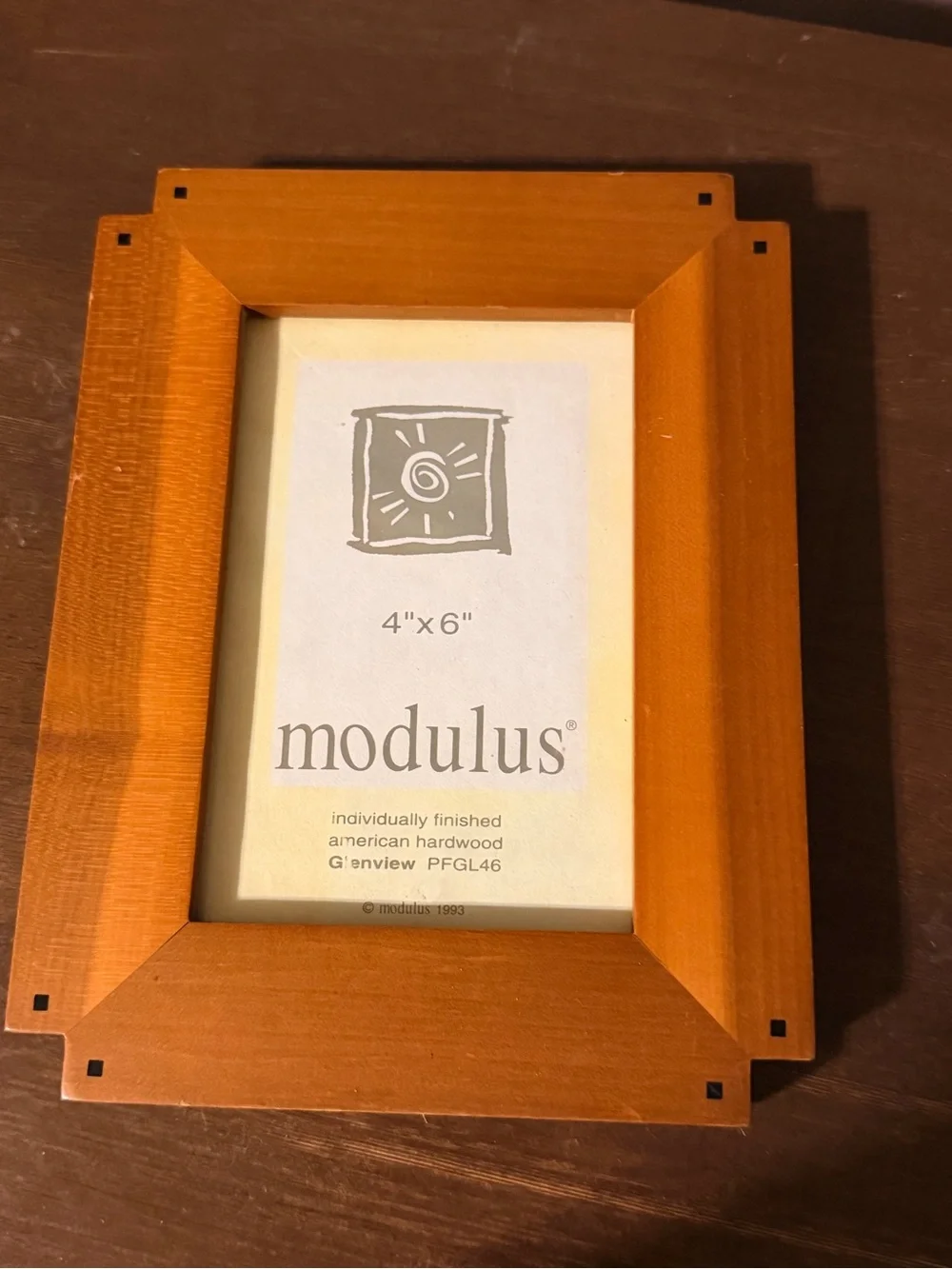 Vintage Modulus 4x6 Hardwood Picture Frame Mission Style Arts & Crafts